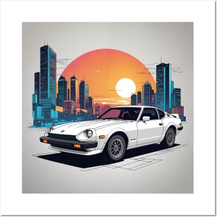 Vintage 280ZX Classic Car Enthusiast Posters and Art